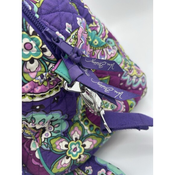 Vera Bradley Grand Traveler Heather Purple Paisley Weekender Large Overnight Bag - Picture 4 of 12